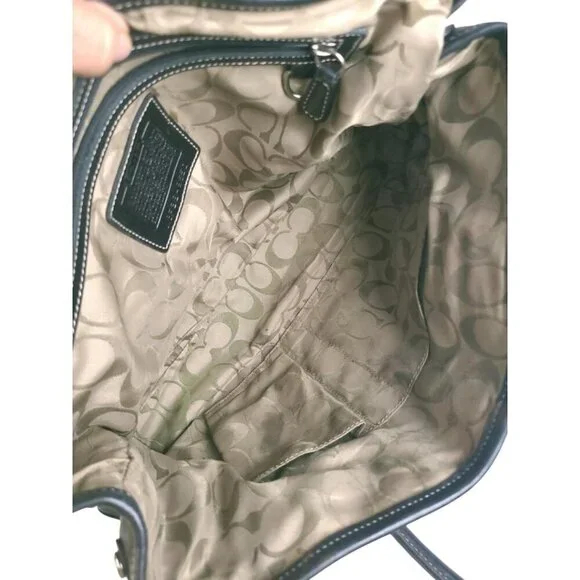 COACH Vintage Soho Flap Satchel in black Y2K - Picture 7 of 10